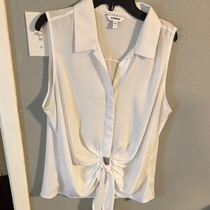 Express Women's white  Tie-Front Blouse